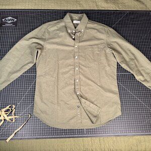 Taylor Stitch Jack Shirt - Green Olive Army Oxford Shirt - 42 Large